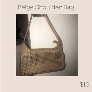 Beige Shoulder Bag